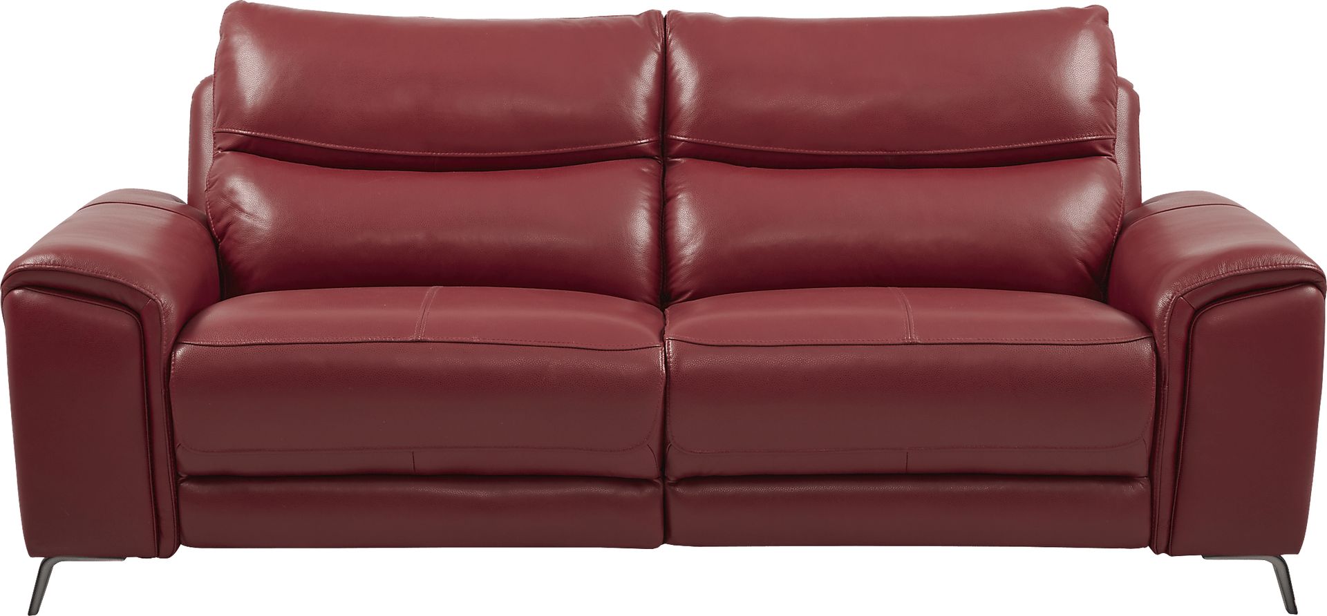Astoria Heights Red Leather Power Reclining Sofa - Image 2