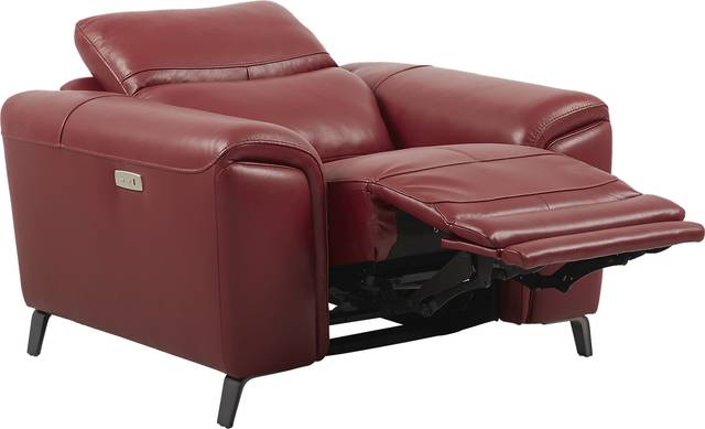 Astoria Heights Red Leather Power Recliner - Thumbnail - Image 3