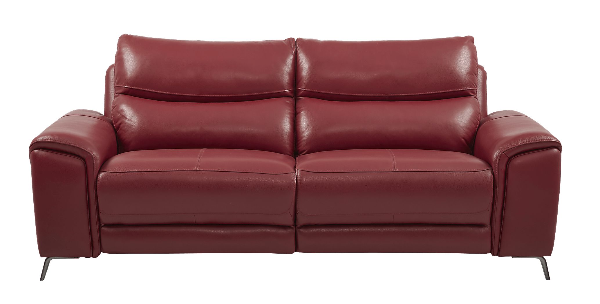 Astoria Heights Red Leather Power Reclining Sofa Rooms To Go