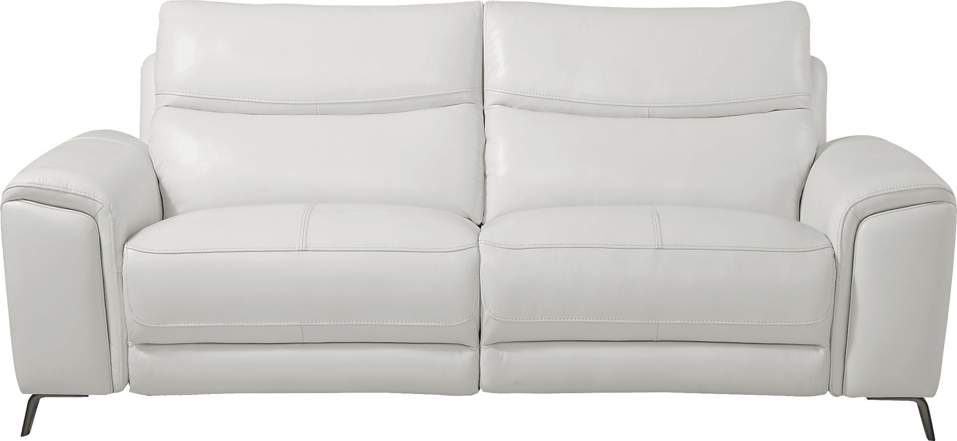 Astoria Heights White Leather Power Reclining Sofa - Image 2