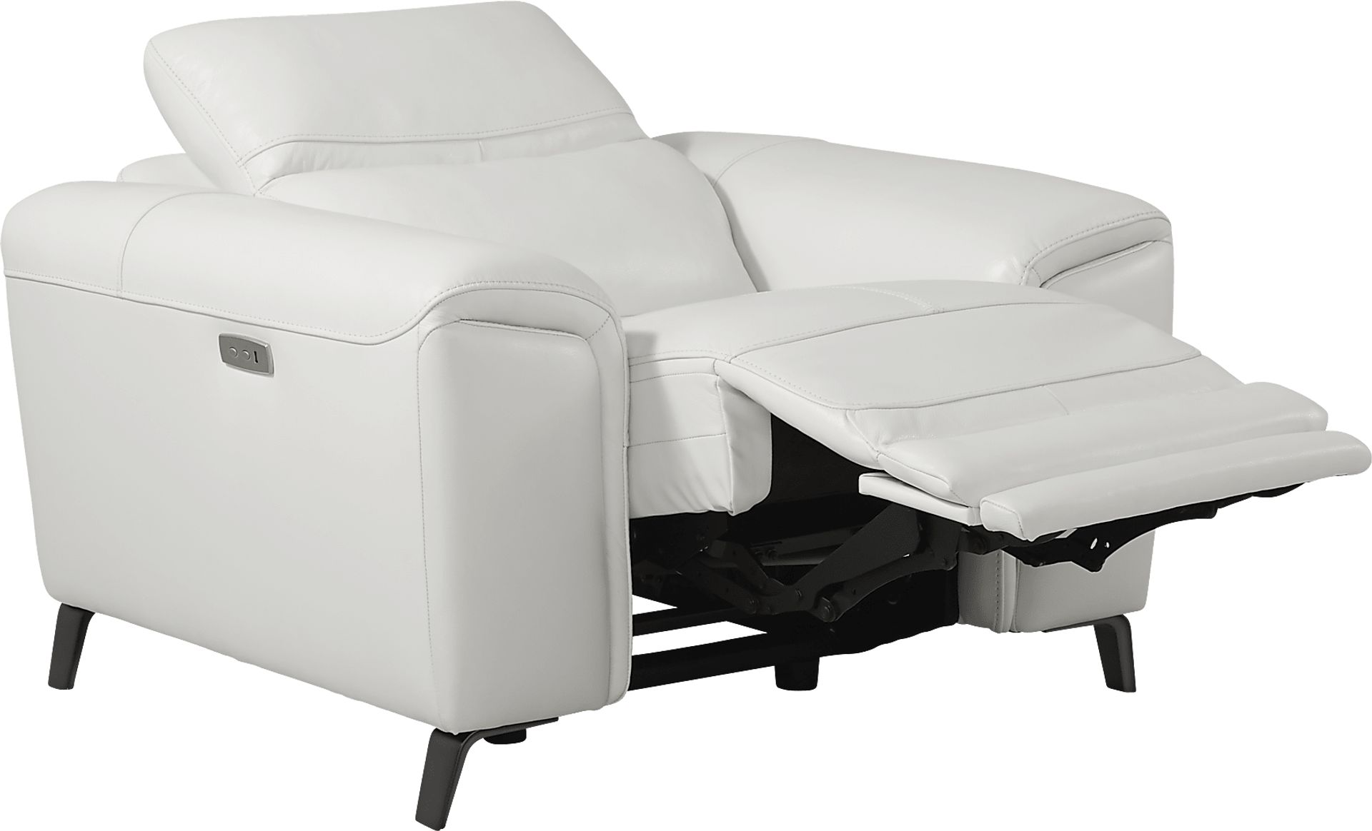 Astoria Heights White Leather Power Recliner - Image 3