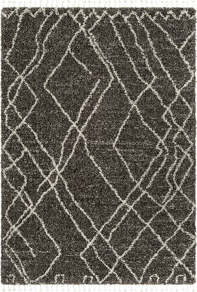 Asval Black 5'3 x 7' Area Rug - Thumbnail - Image 1