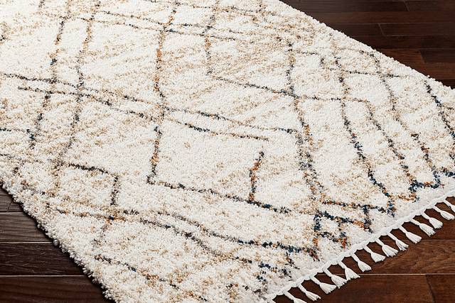 Asval White 5'3 x 7' Area Rug - Thumbnail - Image 7