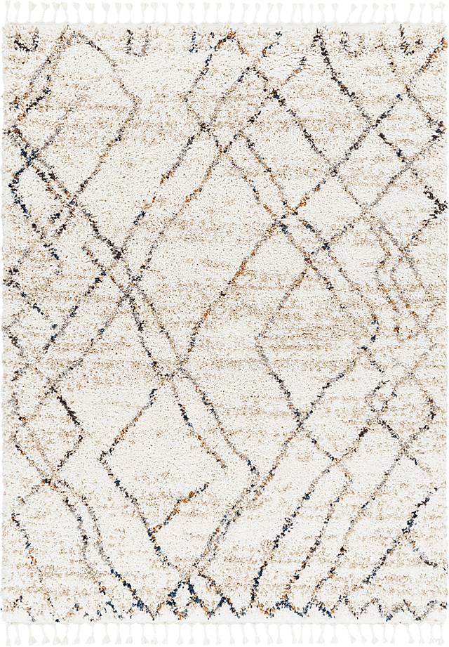 Asval White 5'3 x 7' Area Rug - Thumbnail - Image 1