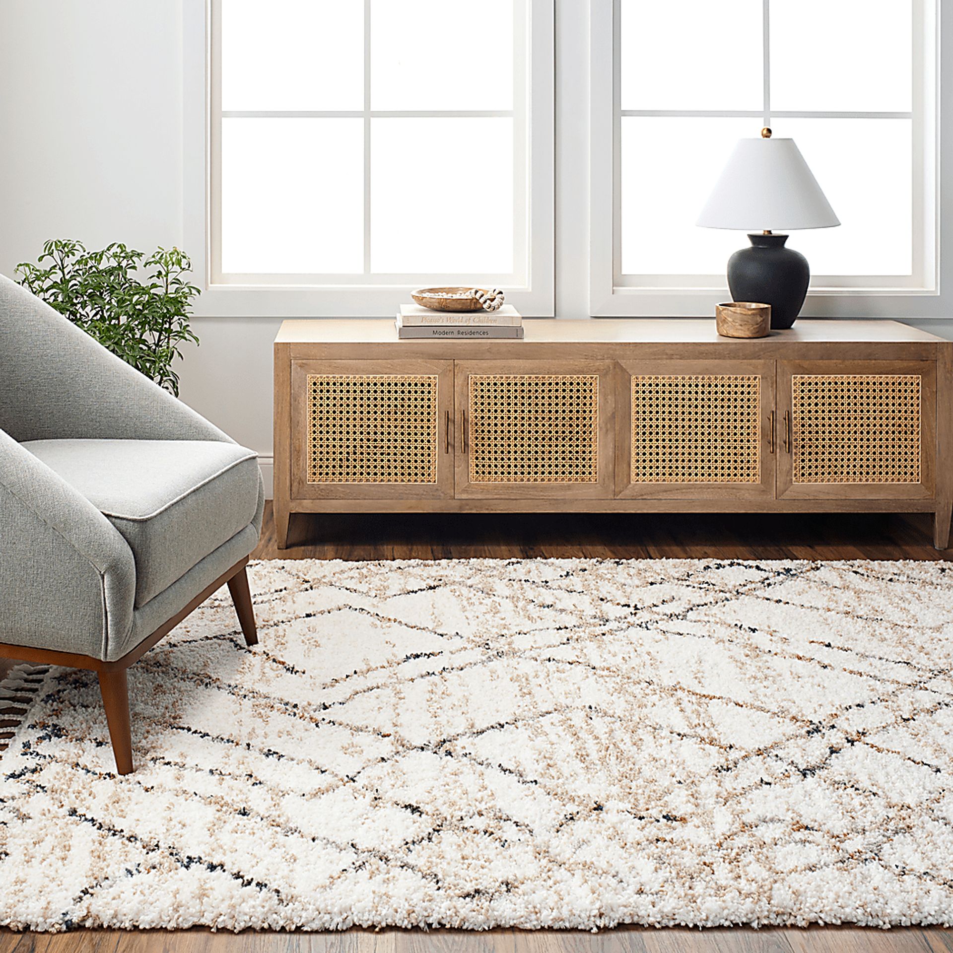 Asval White 7'10 x 10' Area Rug - Image 2