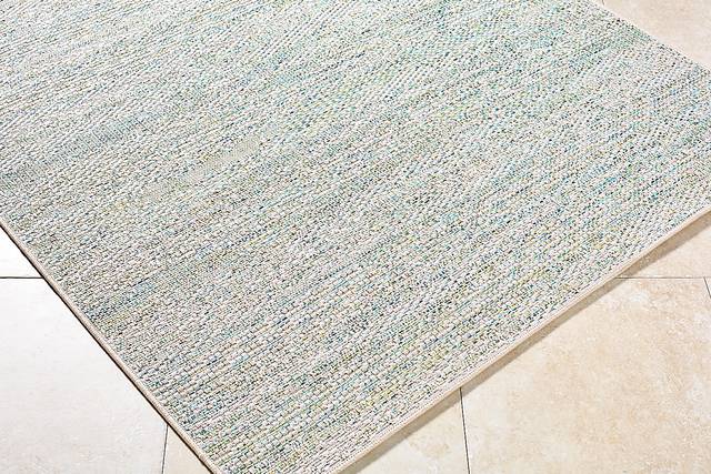 Aswan Aqua 5' x 7' Indoor/Outdoor Rug - Thumbnail - Image 2