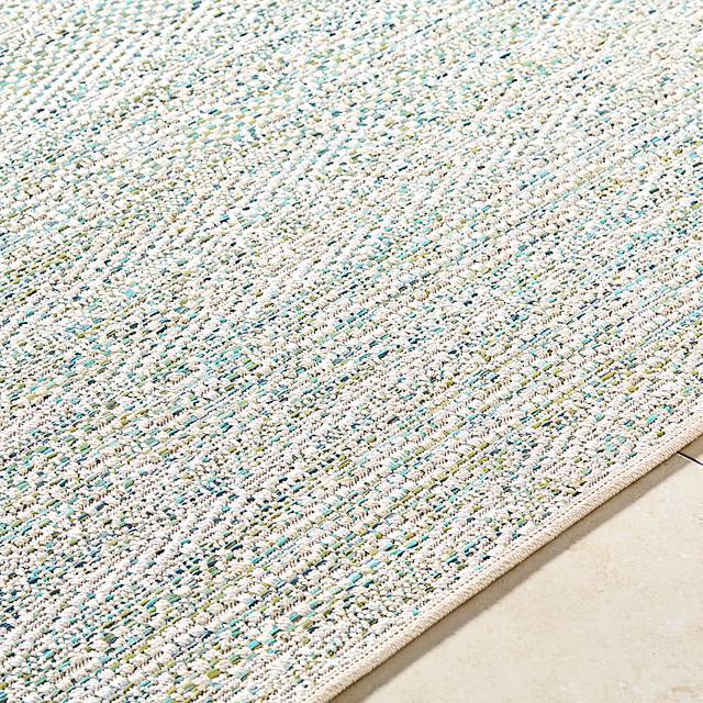 Aswan Aqua 5' x 7' Indoor/Outdoor Rug - Thumbnail - Image 6