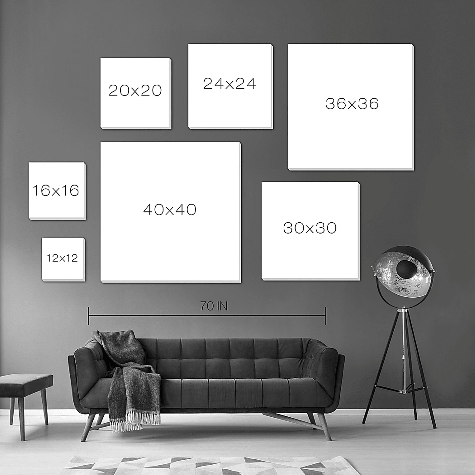 At A Distance Gray Artwork - Image 5