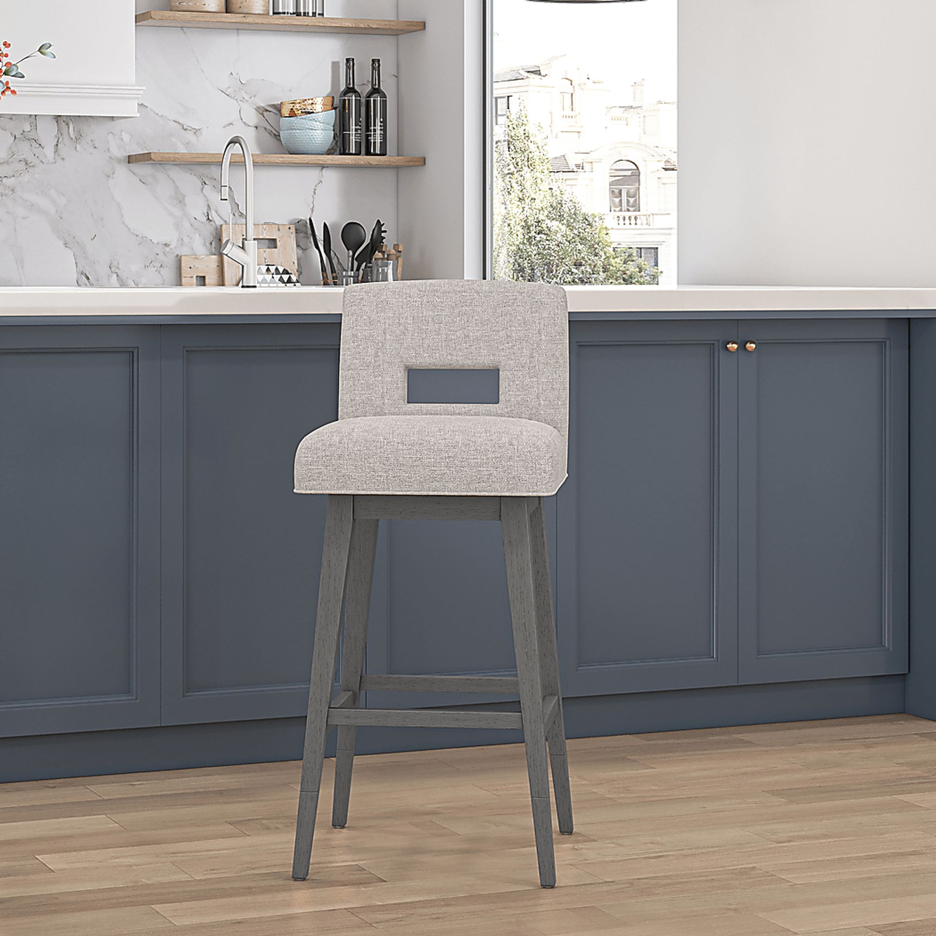 Jaek Beige Counter Height Adjustable Stool - Image 3