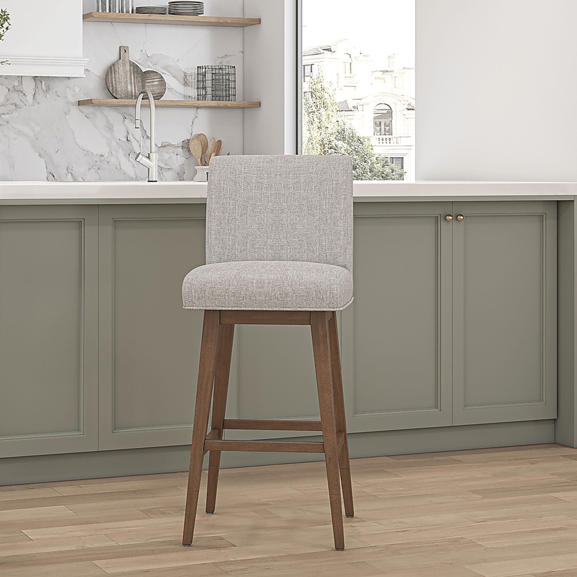 Nerton Brown Counter Height Adjustable Stool - Image 3