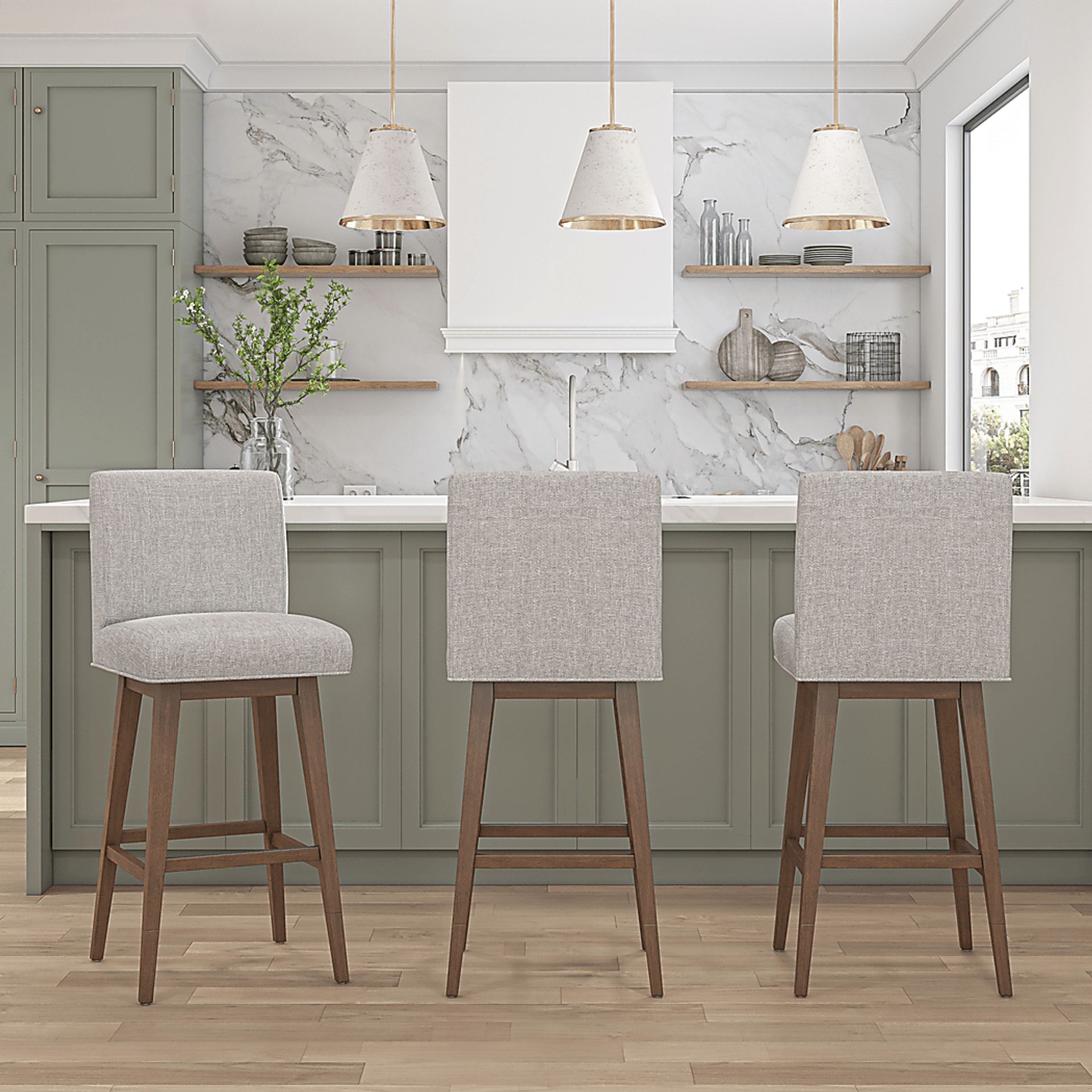 Nerton Brown Counter Height Adjustable Stool - Image 4