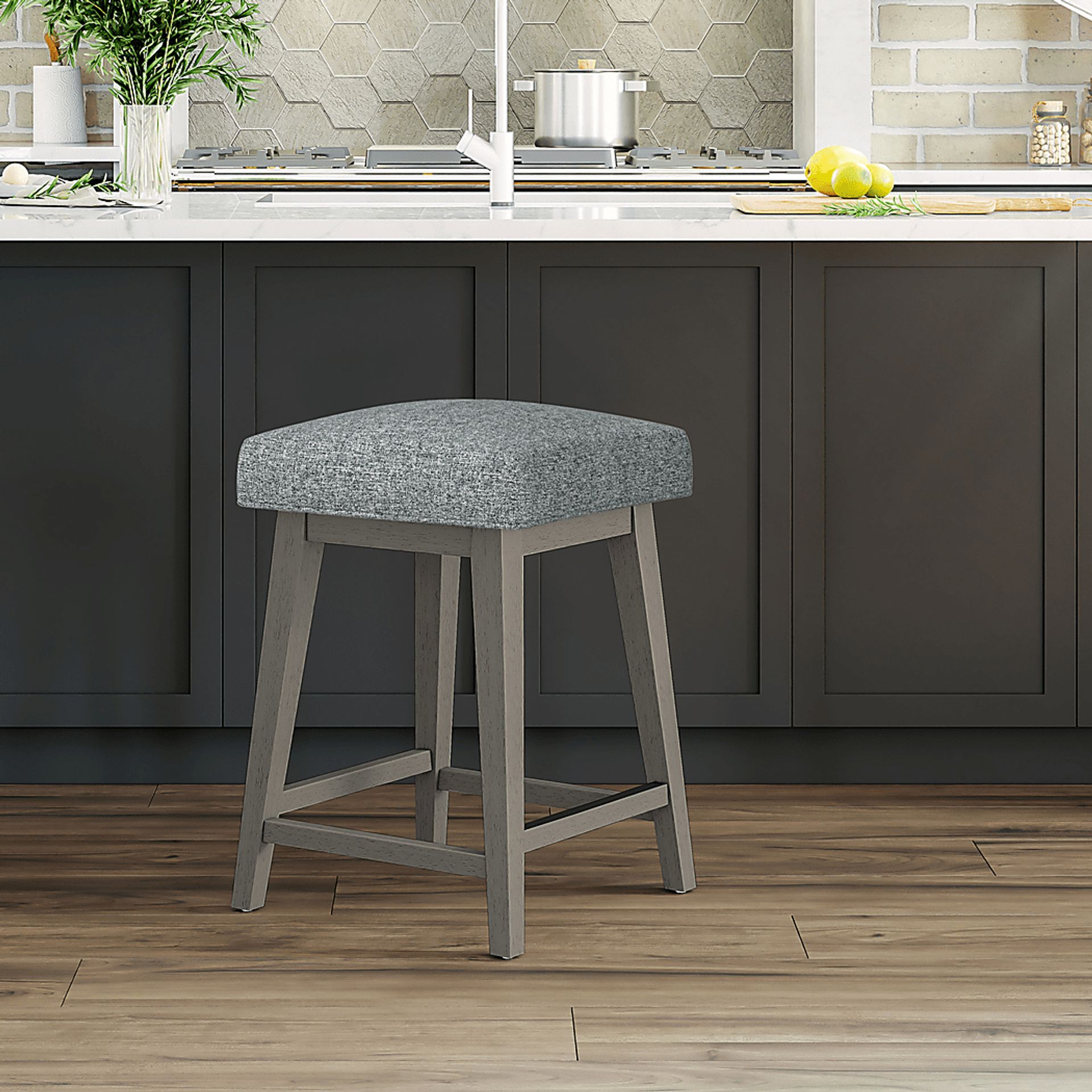 Atalifo Gray Counter Height Adjustable Stool - Image 2