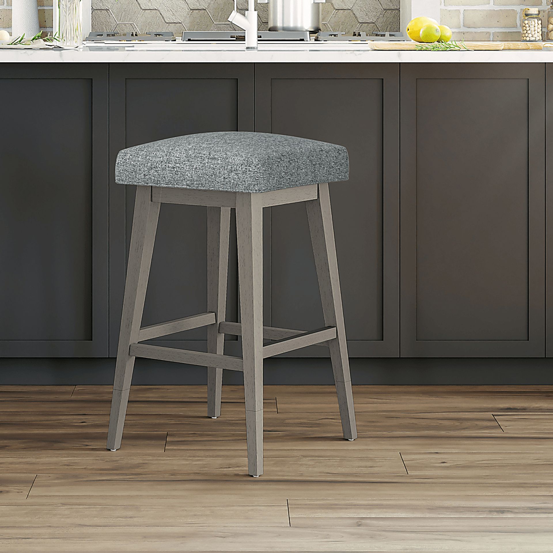 Atalifo Gray Counter Height Adjustable Stool - Image 3