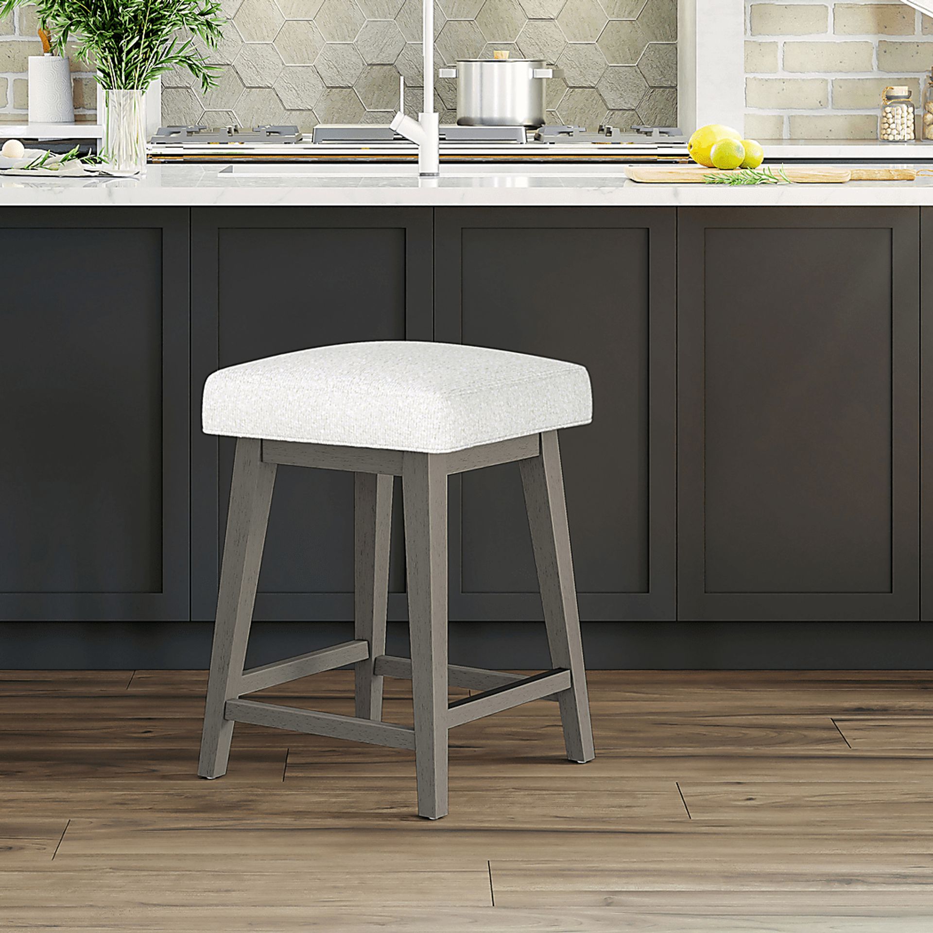 Atalifo Gray Counter Height Adjustable Stool - Image 2
