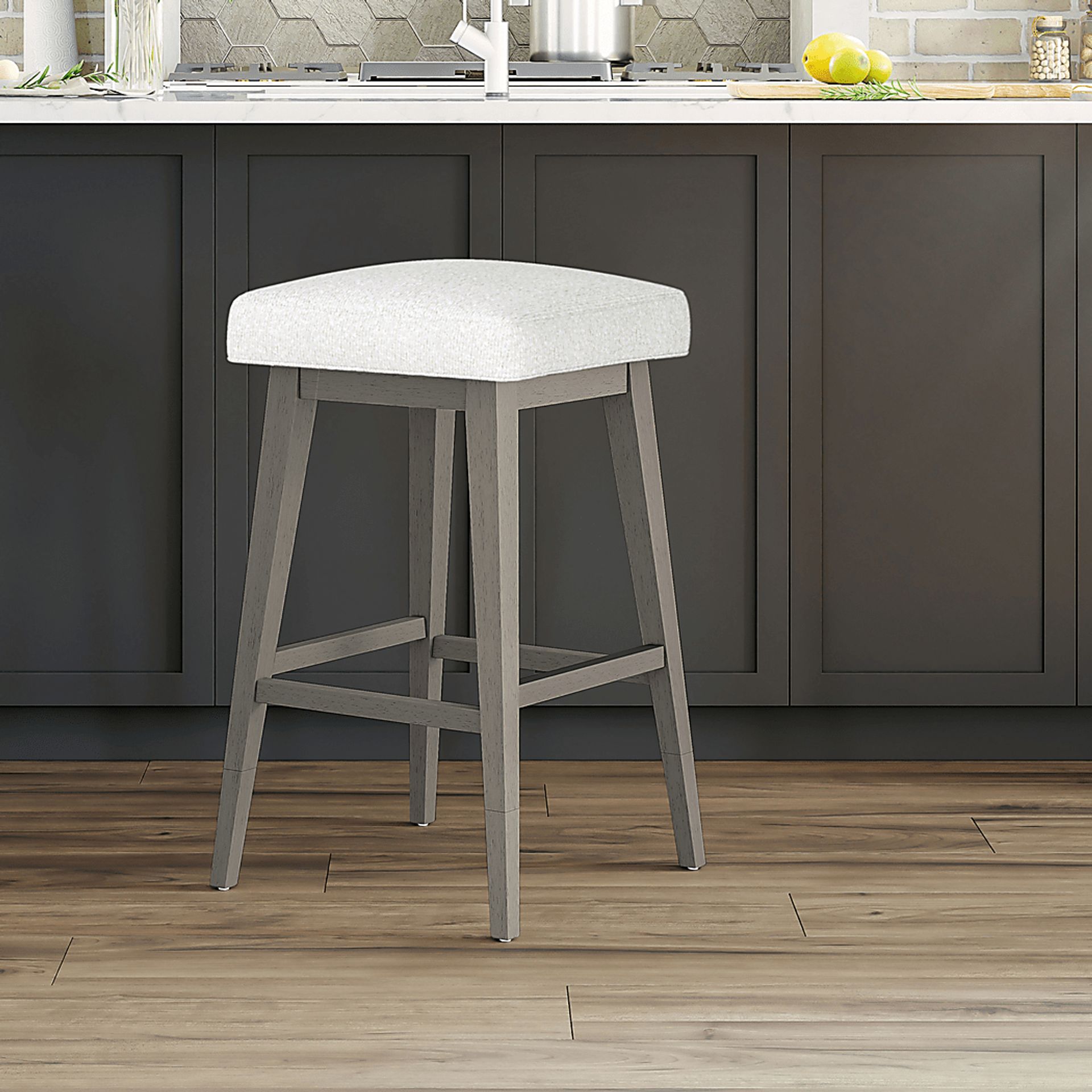 Atalifo Gray Counter Height Adjustable Stool - Image 3