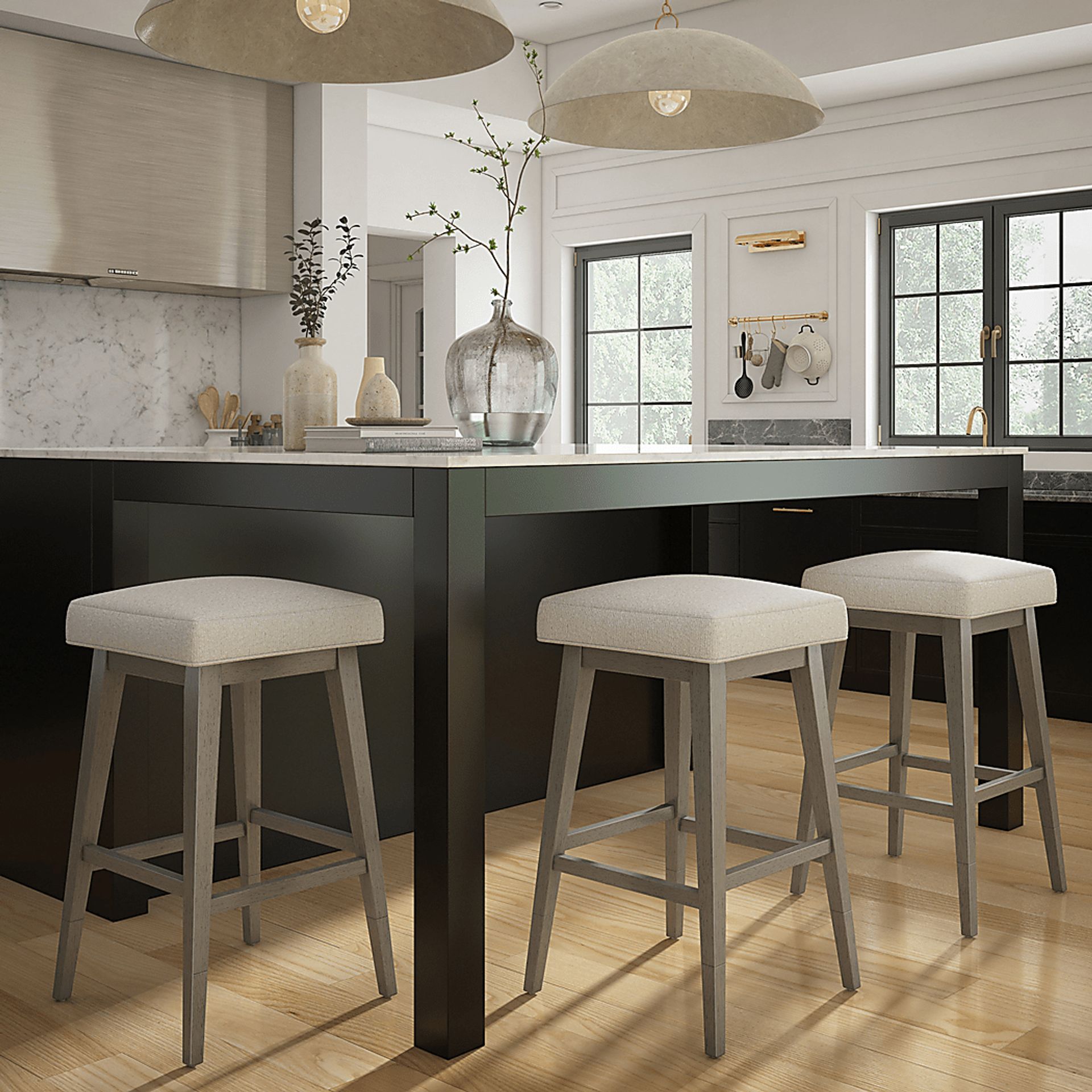 Atalifo Gray Counter Height Adjustable Stool - Image 4