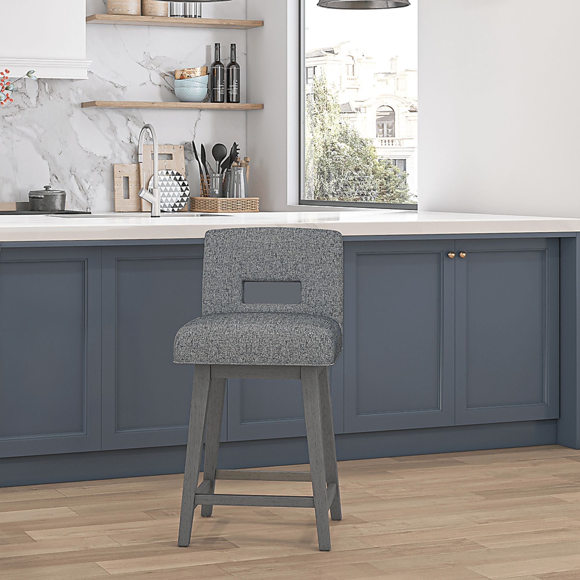 Jaek Gray Counter Height Adjustable Stool - Image 2