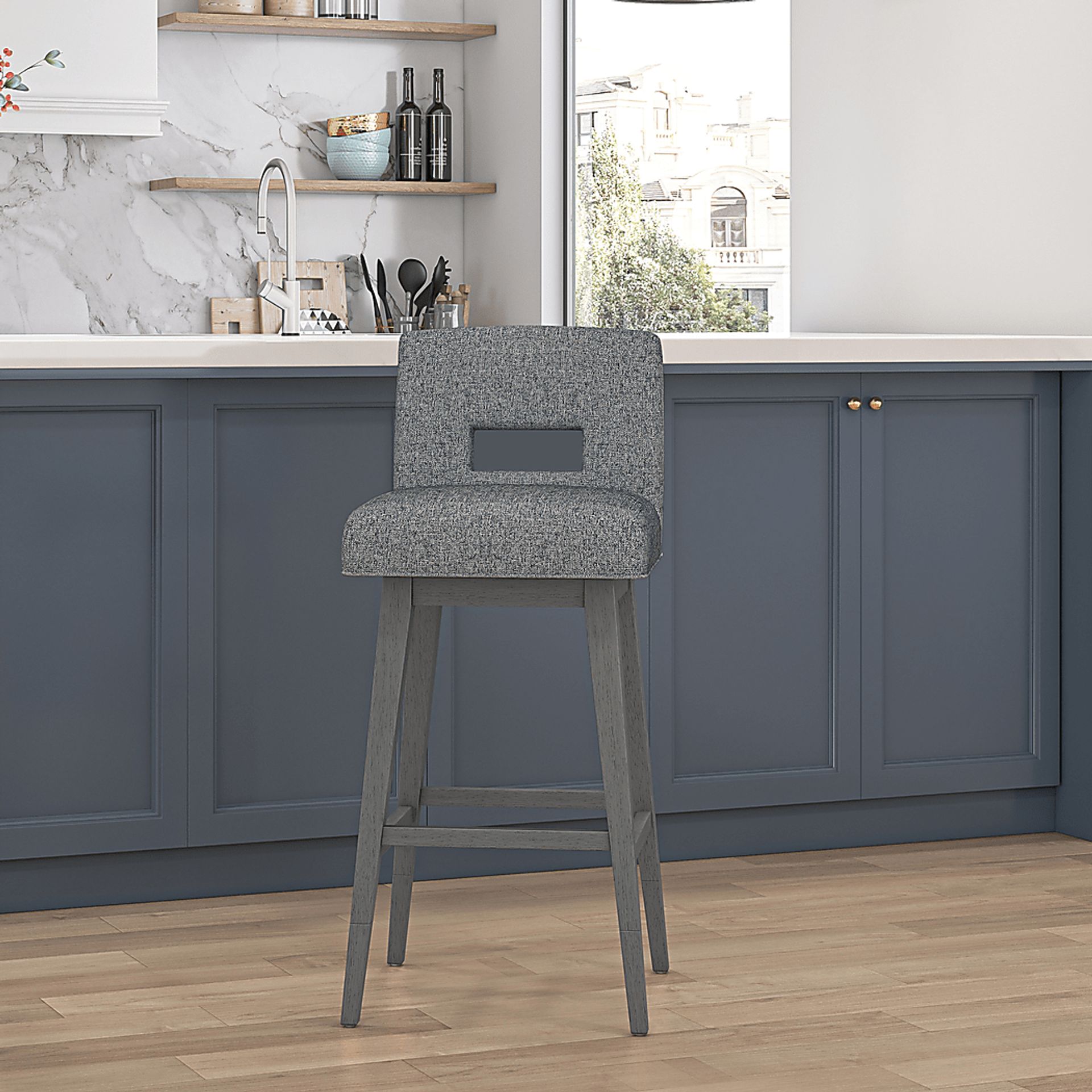 Jaek Gray Counter Height Adjustable Stool - Image 3