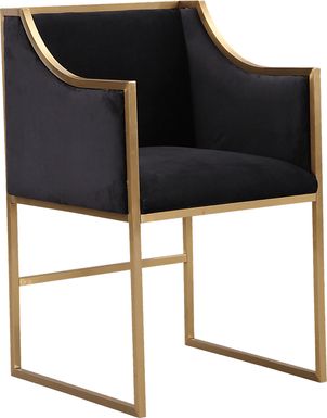 Atara Black Accent Chair