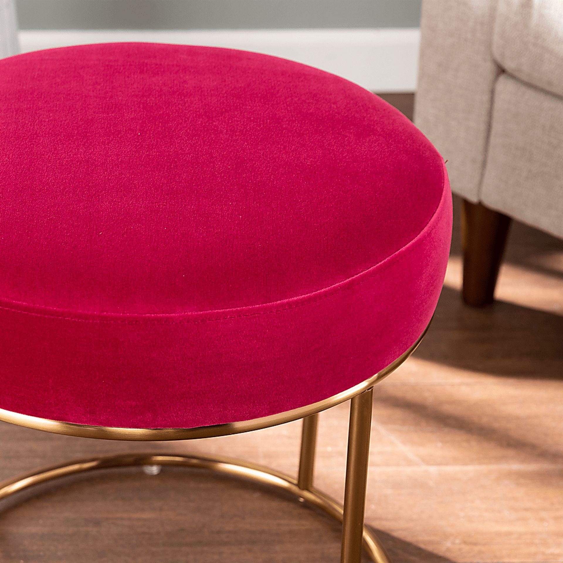 Atdoann Pink Ottoman - Image 4