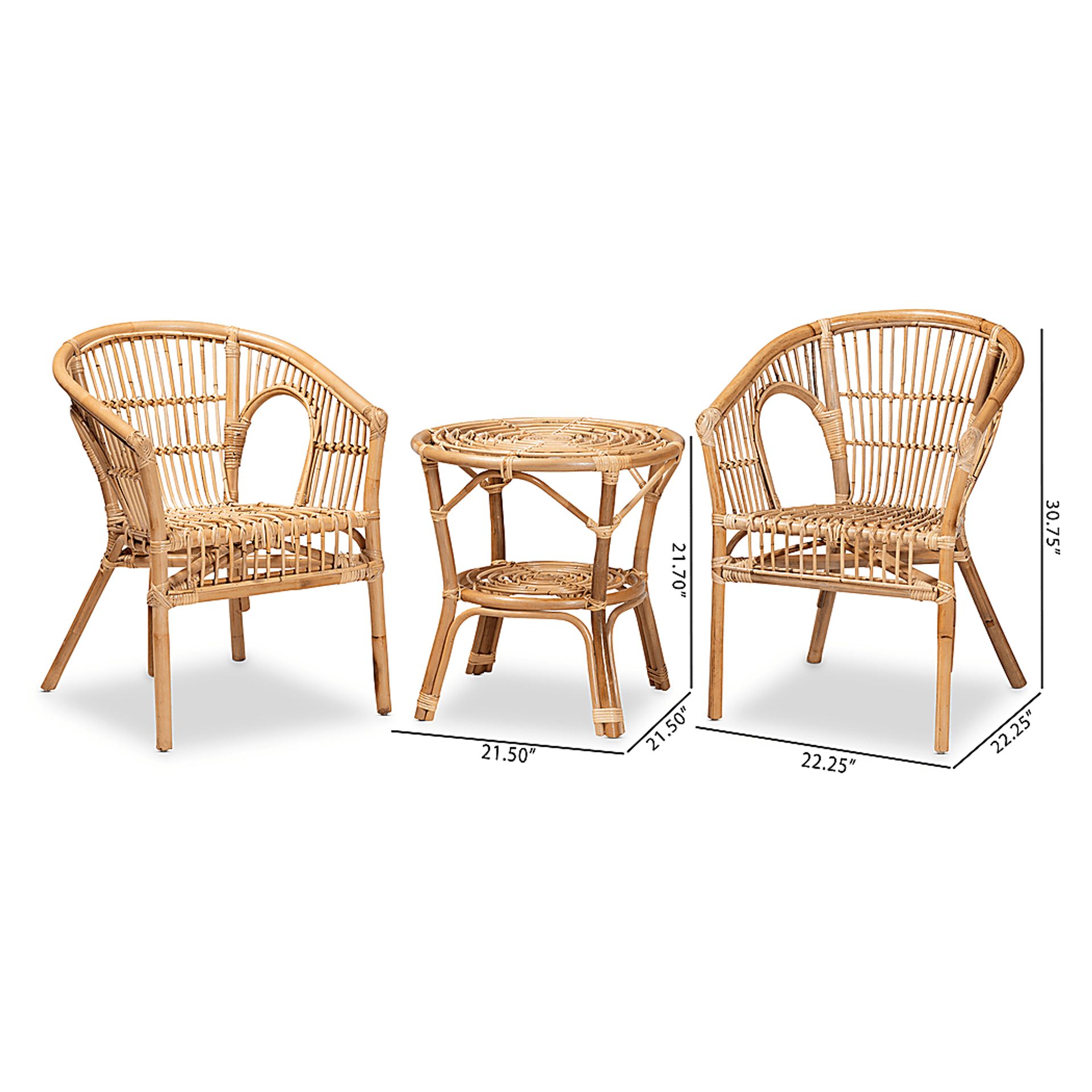 Atella Ann III Brown 3 Pc Accent Chair and End Table Set - Image 8