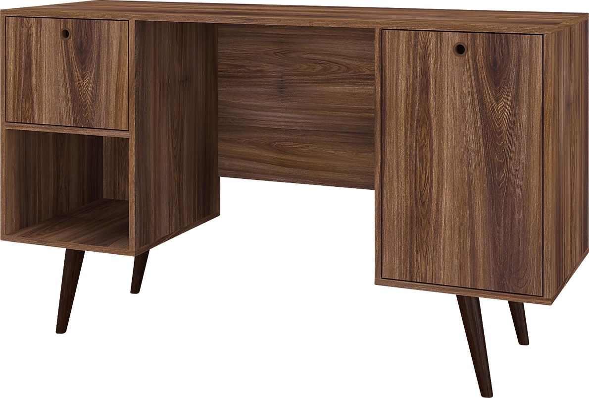Athalee Dark Brown Desk - Rooms To Go