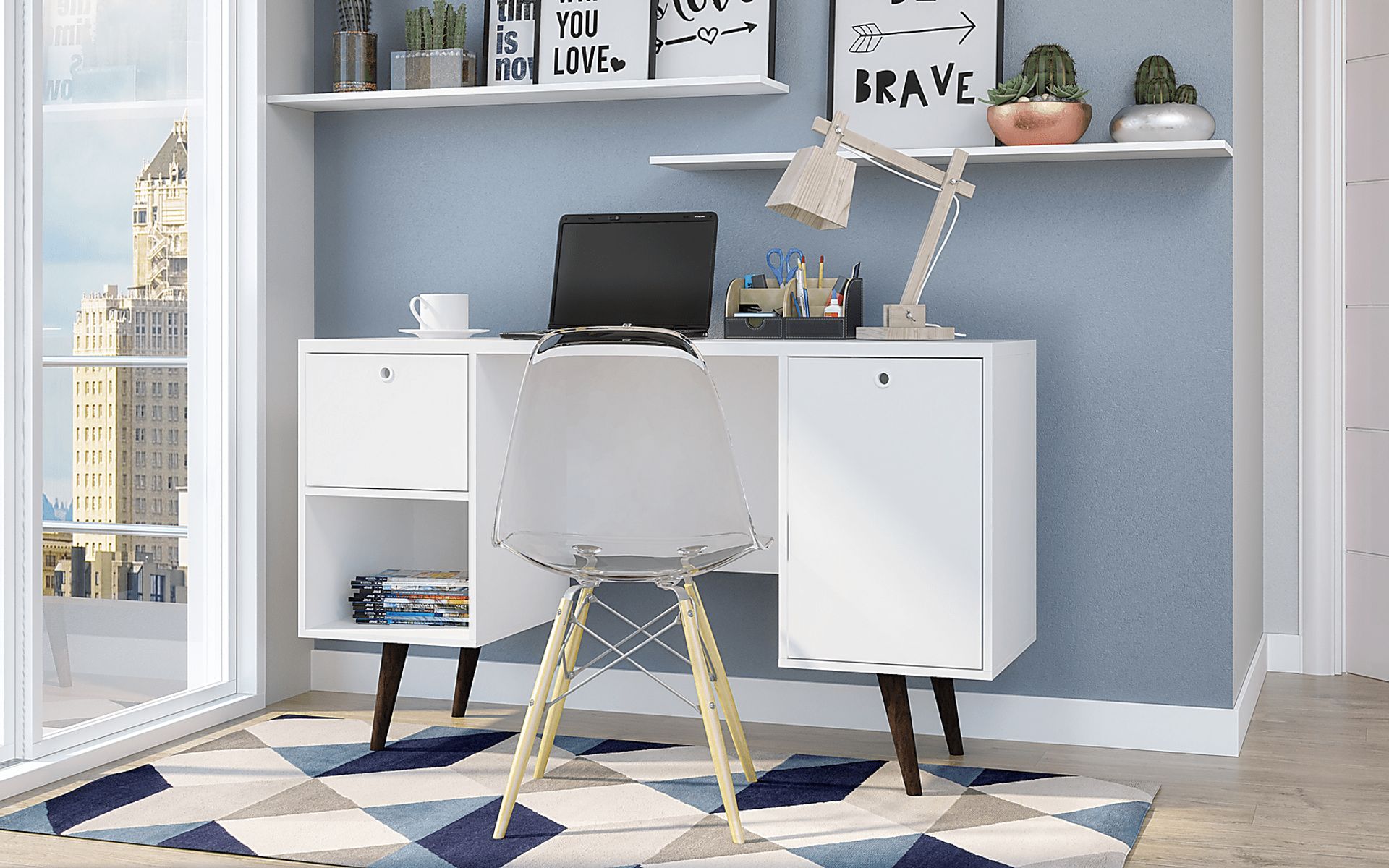 Athalee White Desk - Image 2