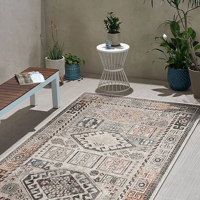 Athaton Cream/Multi 5'3 x 7'10 Indoor/Outdoor Rug - Thumbnail - Image 2