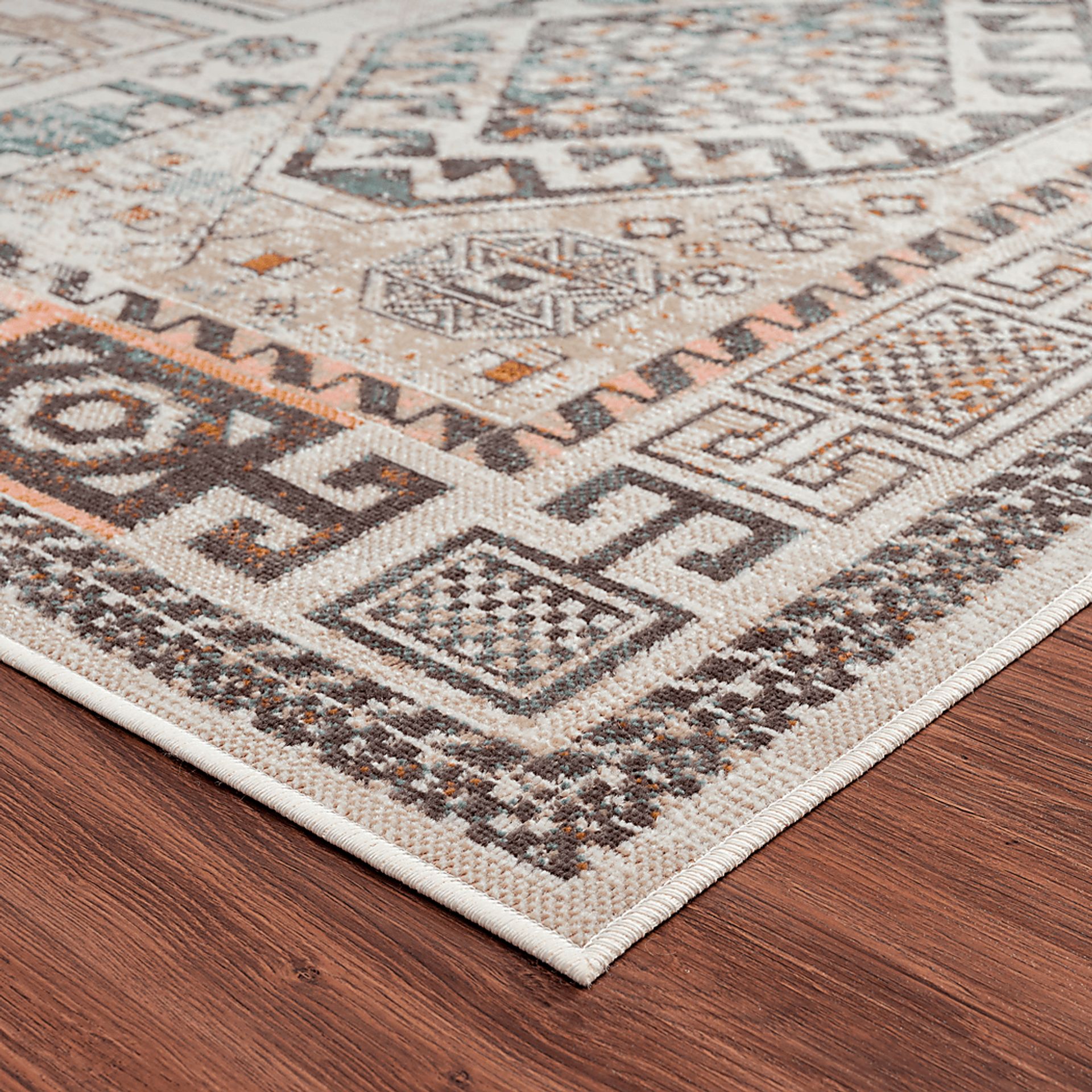 Athaton Cream/Multi 5'3 x 7'10 Indoor/Outdoor Rug - Image 5
