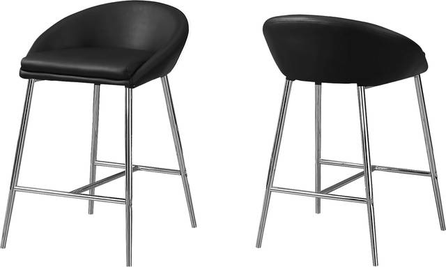 Athlone Black Counter Height Stool (Set of 2) - Thumbnail - Image 1