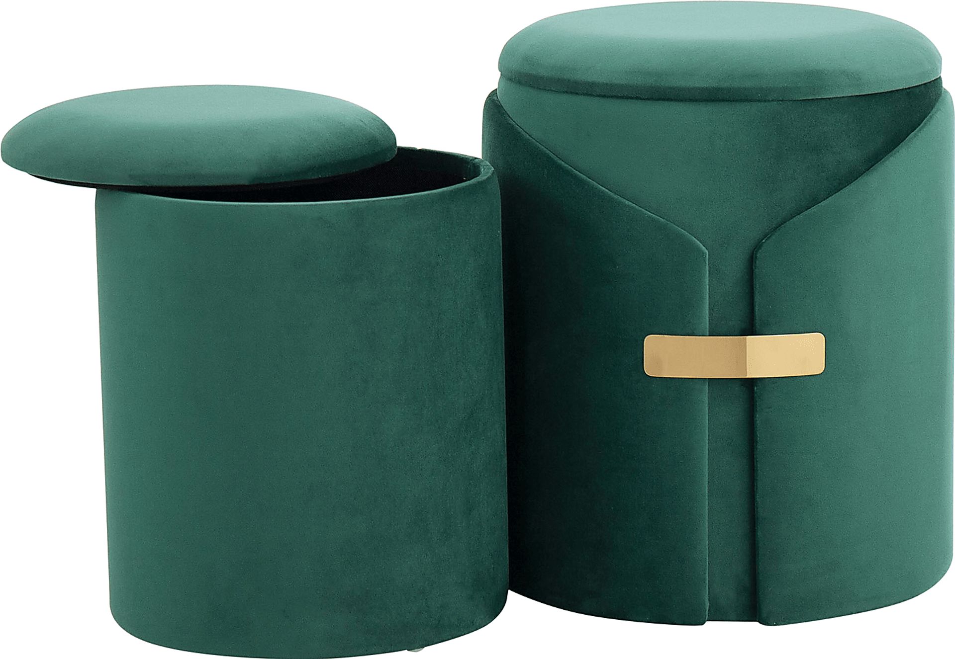Atholgate Green Ottoman, Set of 2 - Image 3