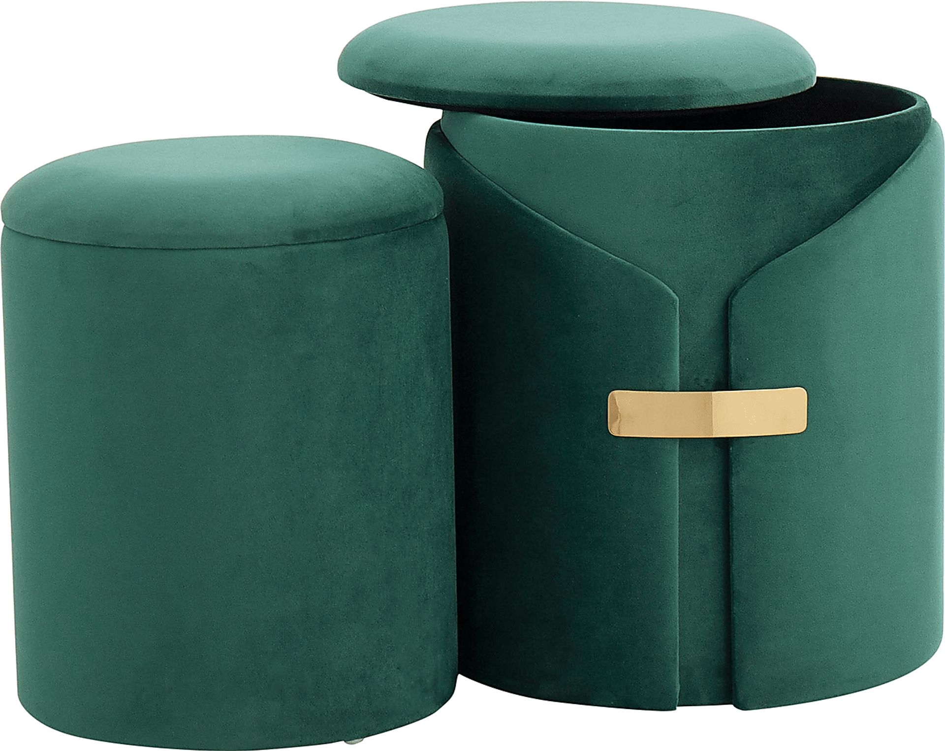 Atholgate Green Ottoman, Set of 2 - Image 4