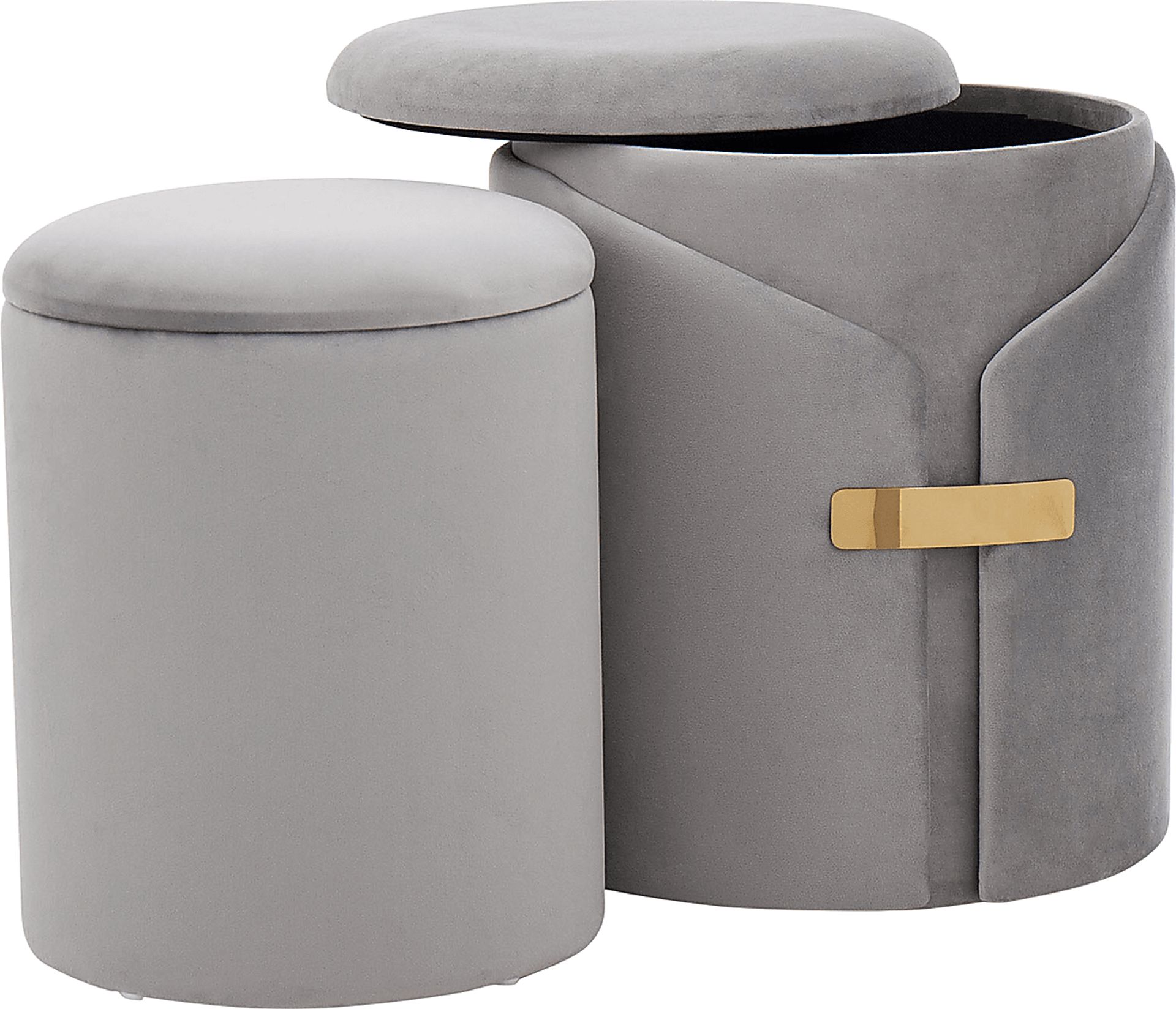 Atholgate Silver Ottoman, Set of 2 - Image 5