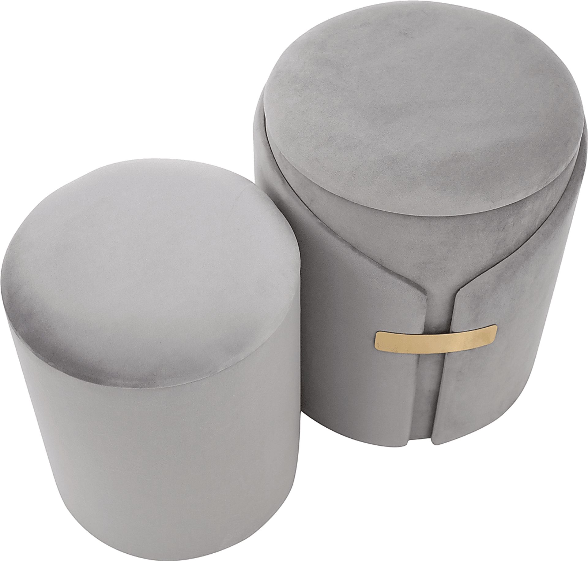Atholgate Silver Ottoman, Set of 2 - Image 8