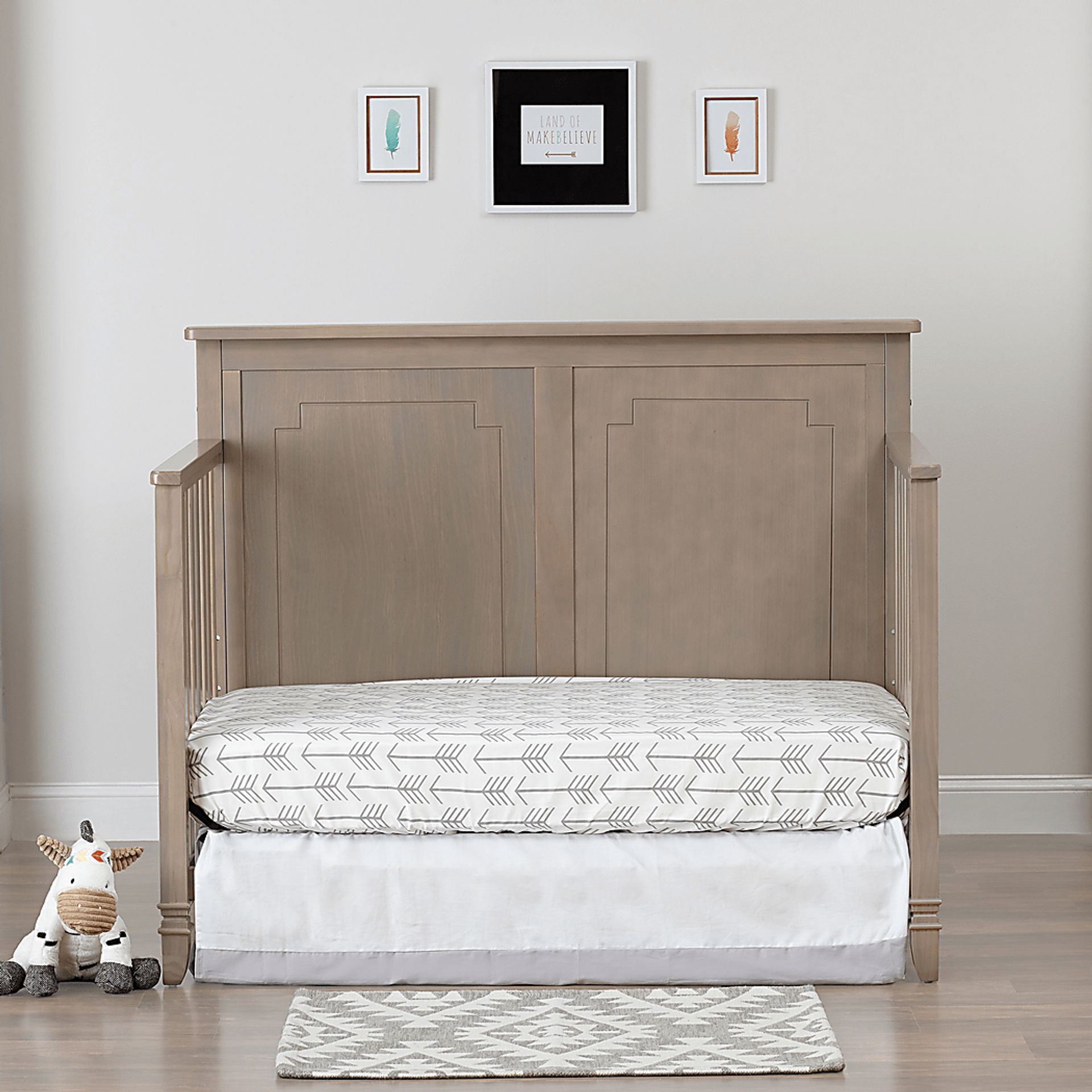 Atley Gray Convertible Crib with Toddler Rail - Image 2