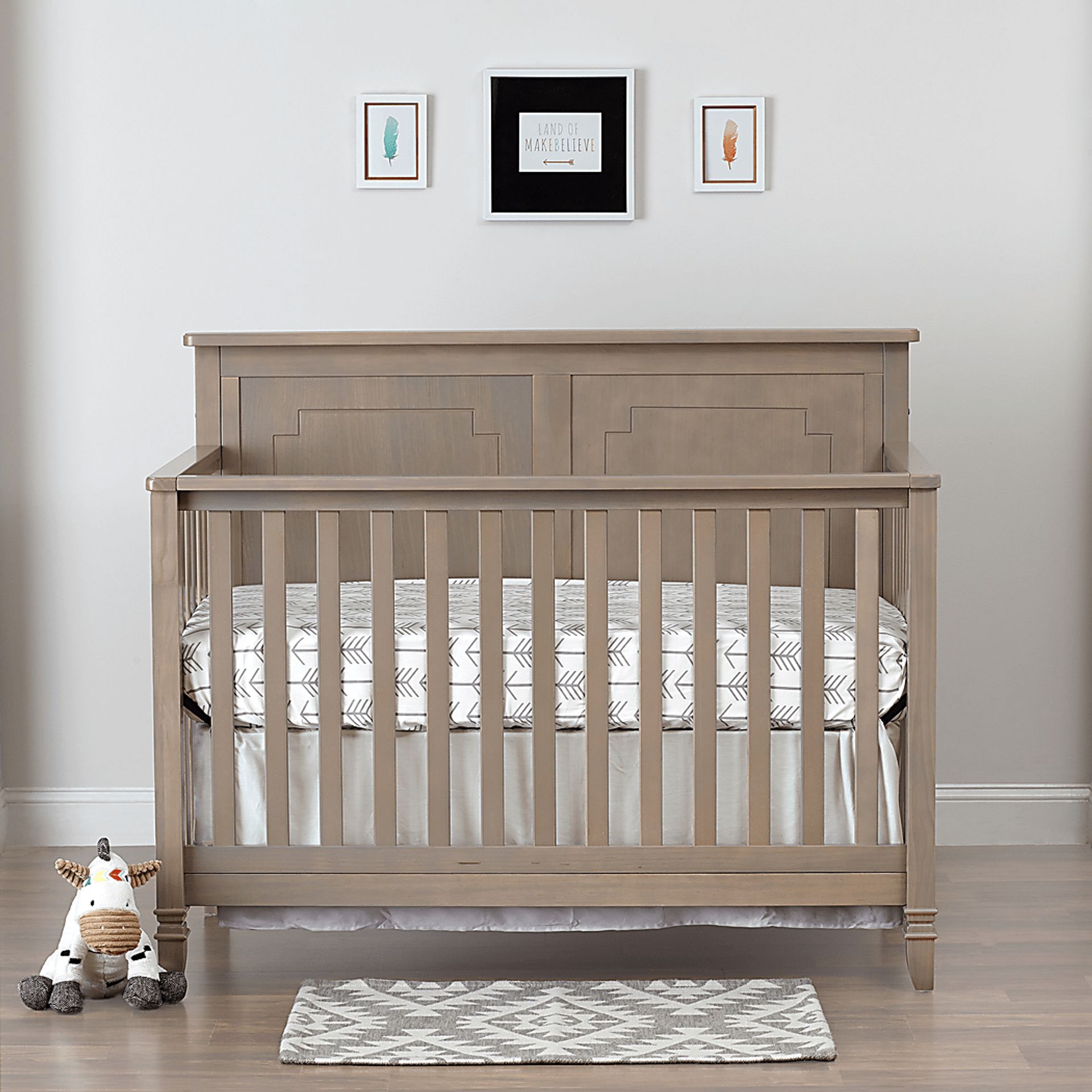 Atley Gray Convertible Crib with Toddler Rail - Image 3