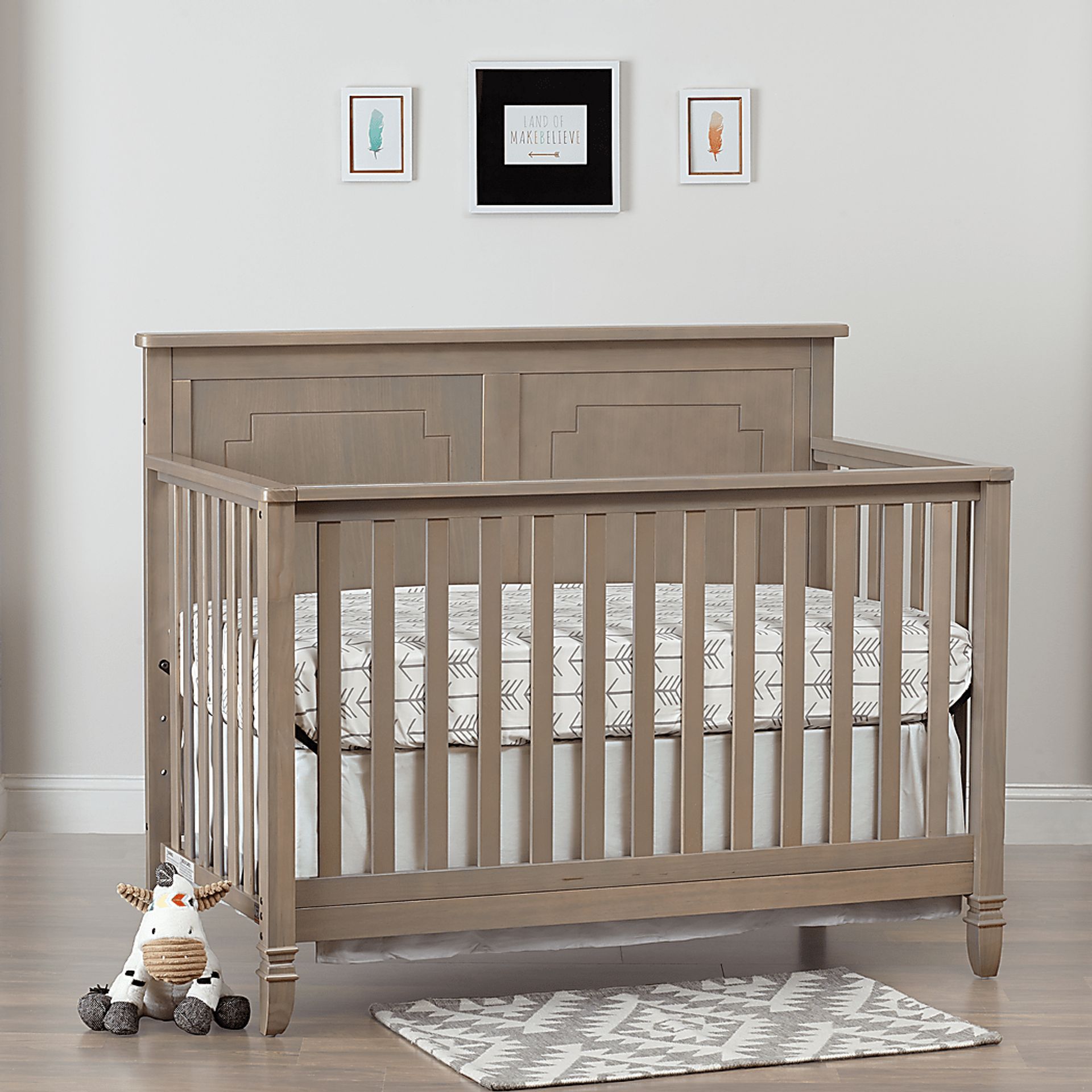 Atley Gray Convertible Crib with Toddler Rail - Image 6
