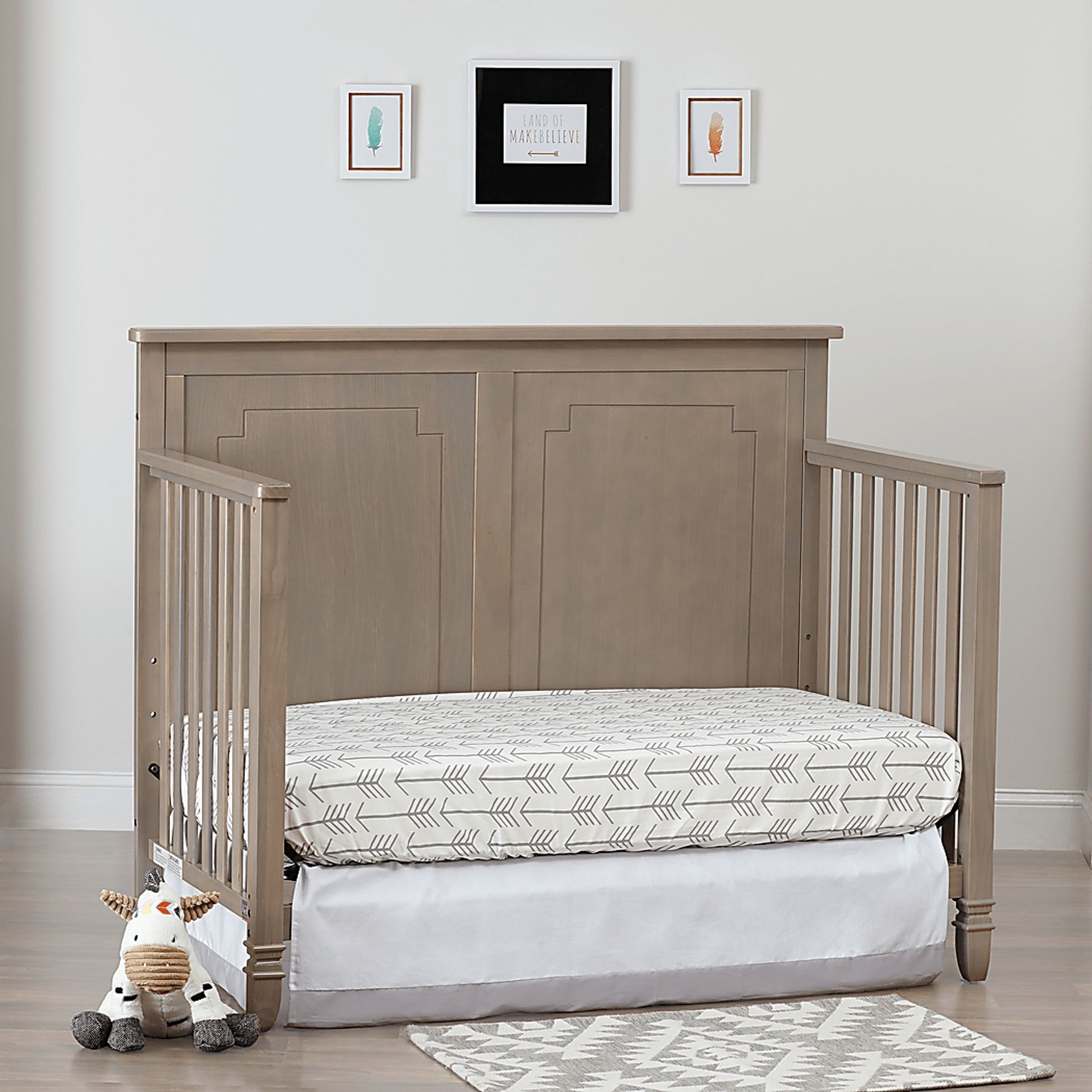 Atley Gray Convertible Crib with Toddler Rail - Image 10