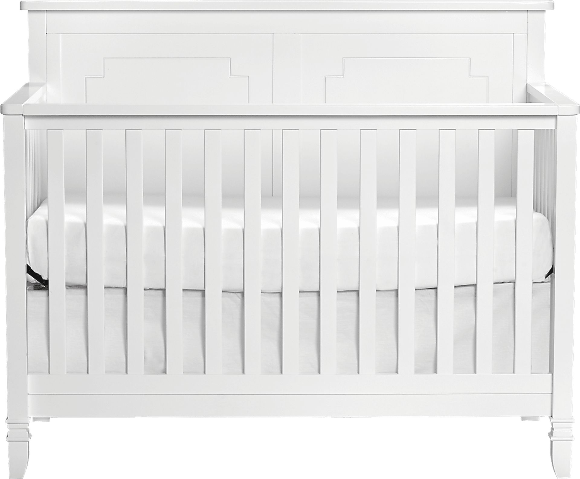 Atley White Convertible Crib with Toddler Rail - Image 3