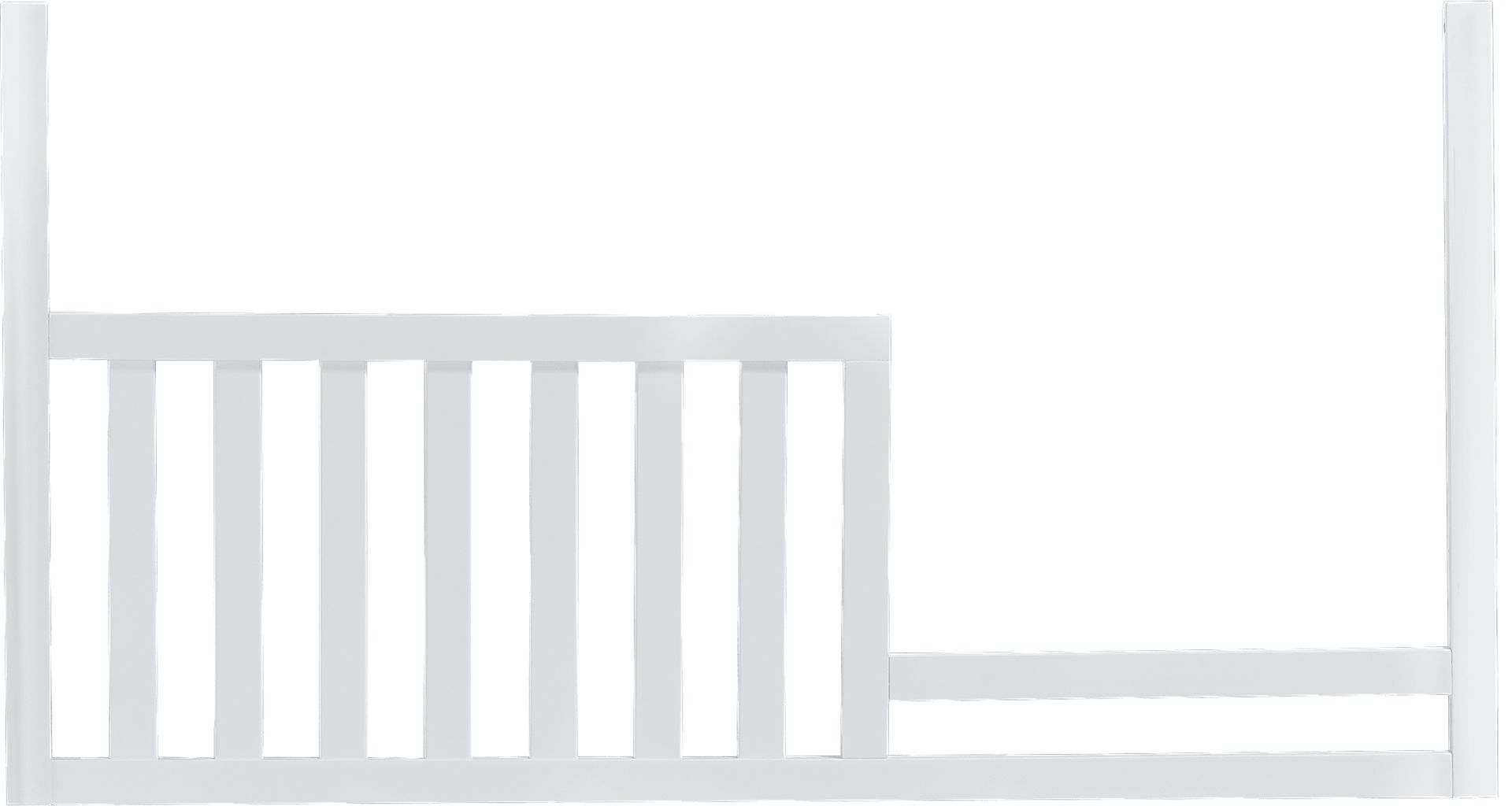 Atley White Convertible Crib with Toddler Rail - Image 6