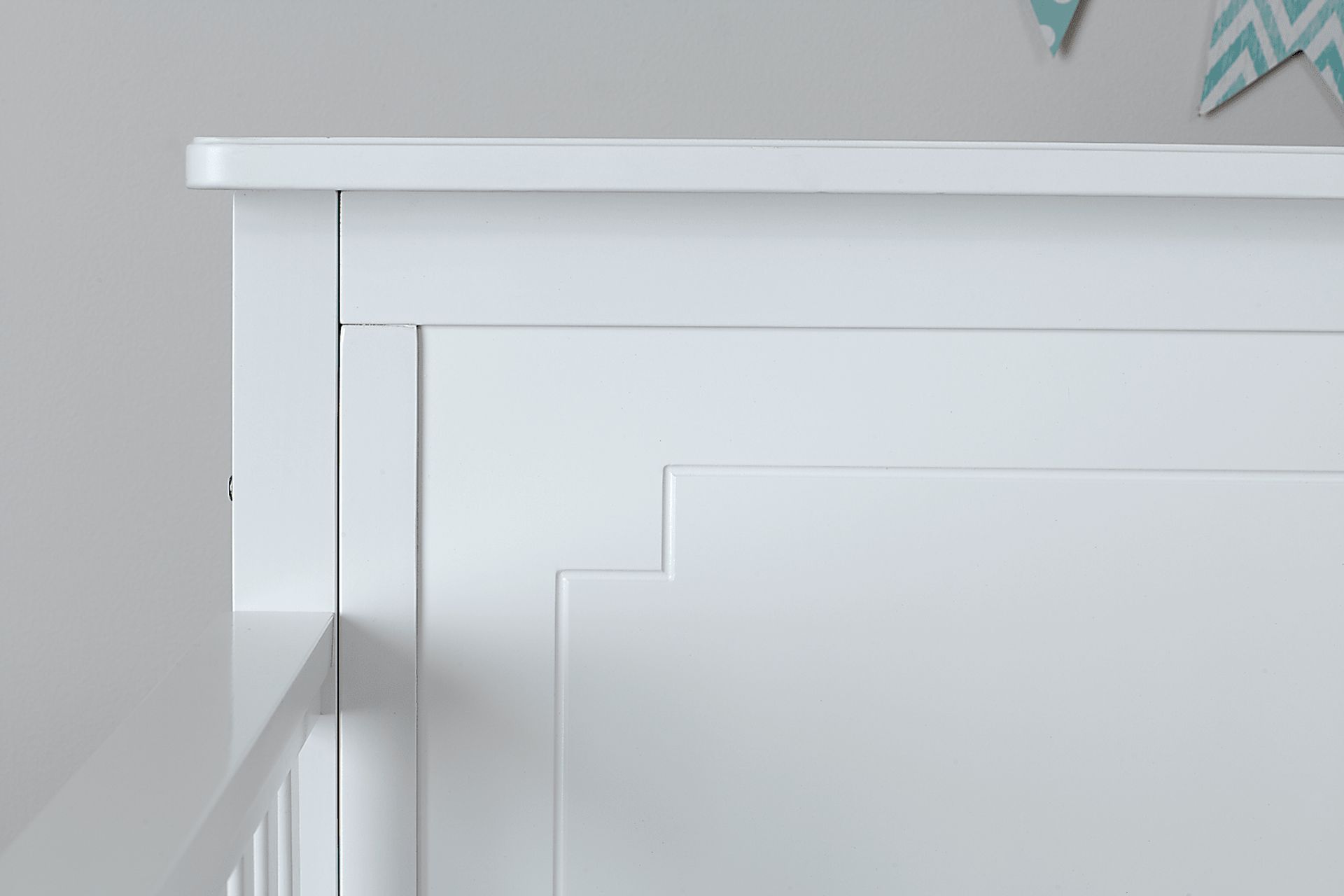 Atley White Convertible Crib with Toddler Rail - Image 10