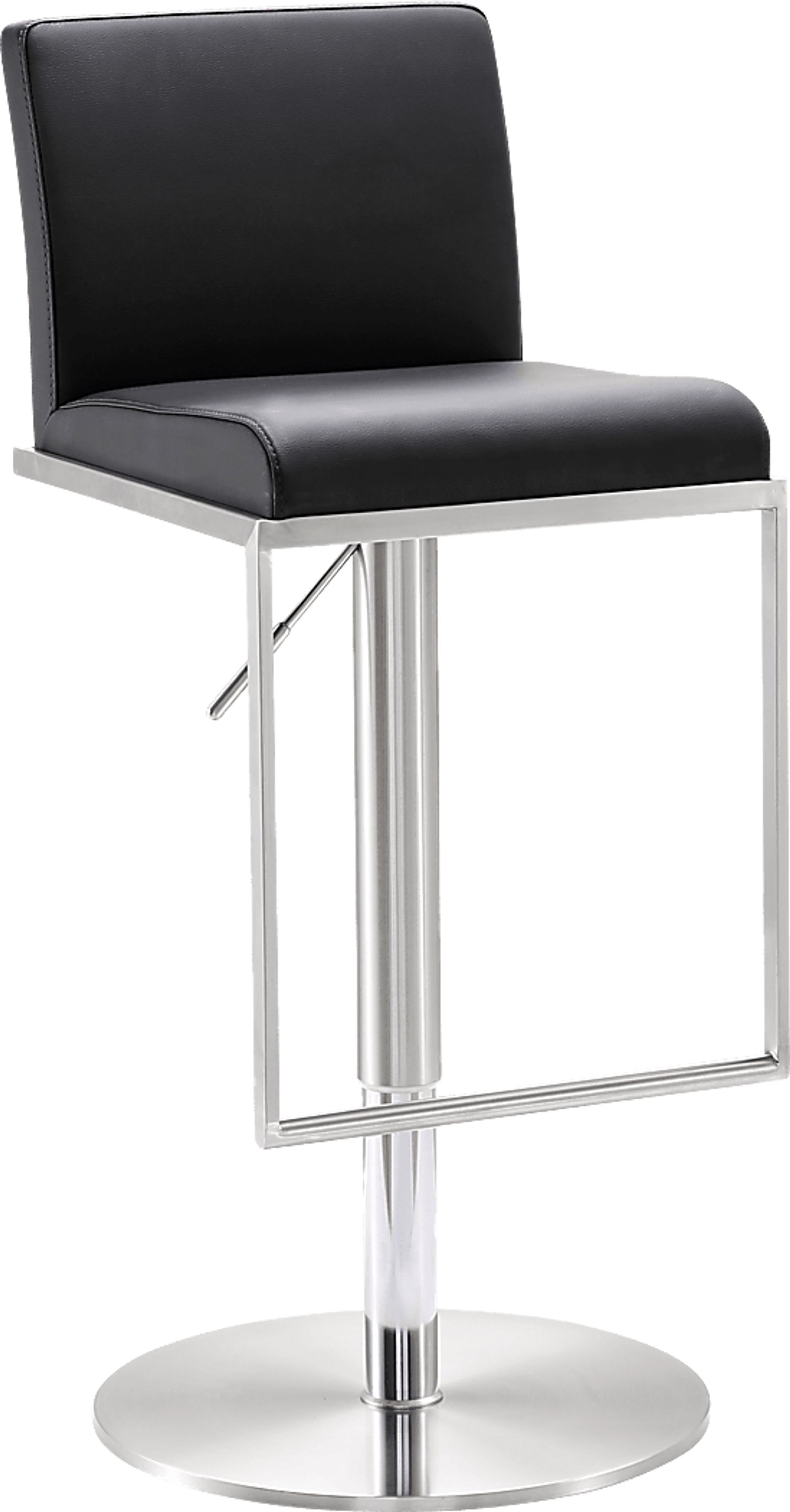 Atrani Black Adjustable Swivel Barstool - Image 1