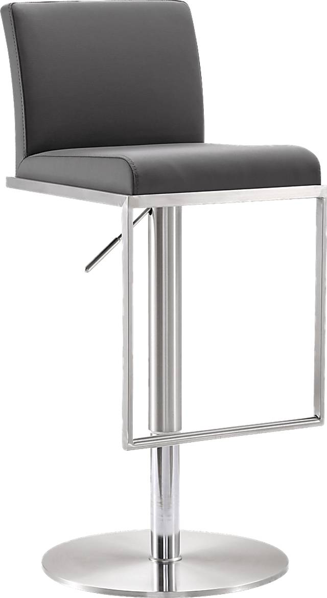 Atrani Gray Adjustable Swivel Barstool - Thumbnail - Image 1