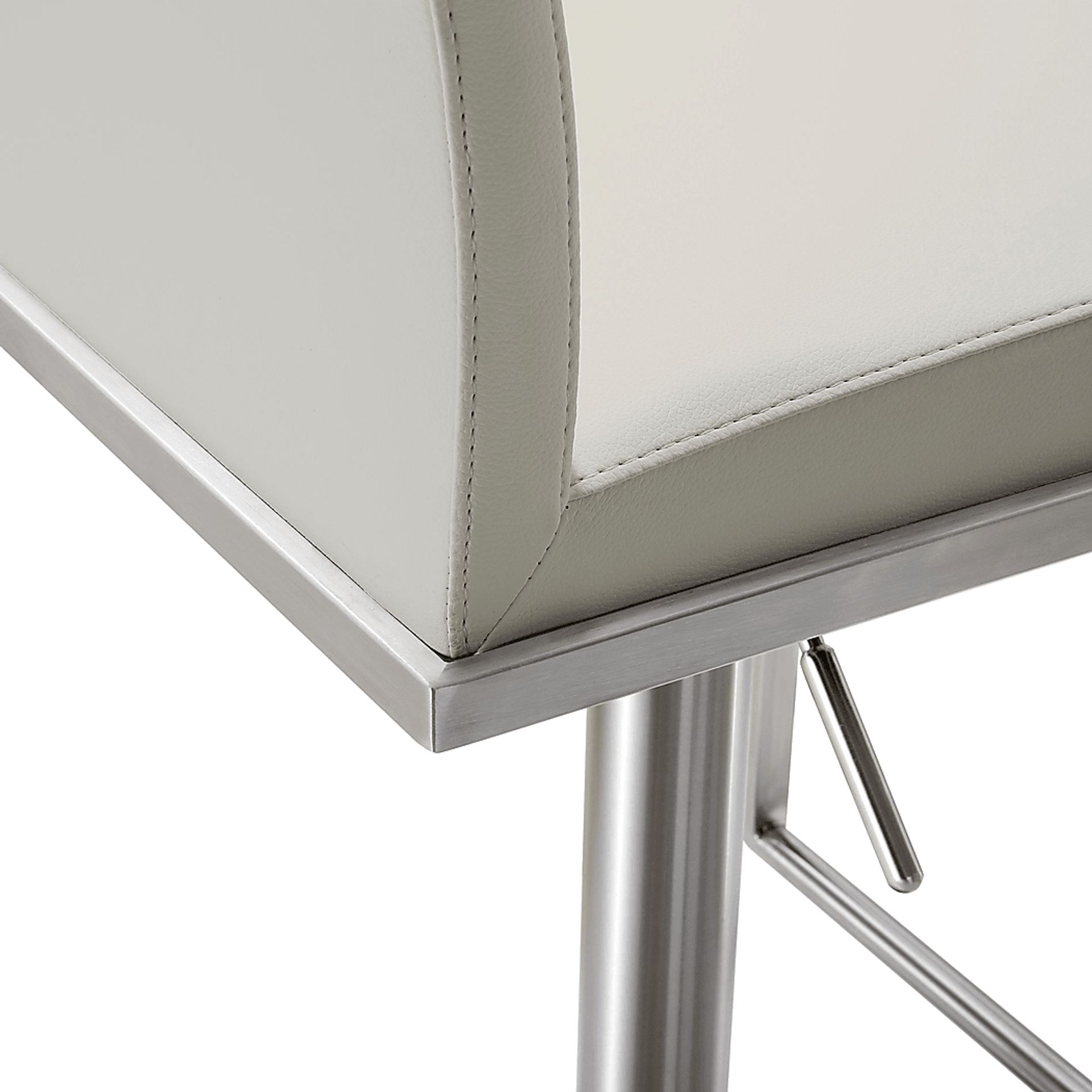 Atrani Light Gray Adjustable Swivel Barstool - Image 2