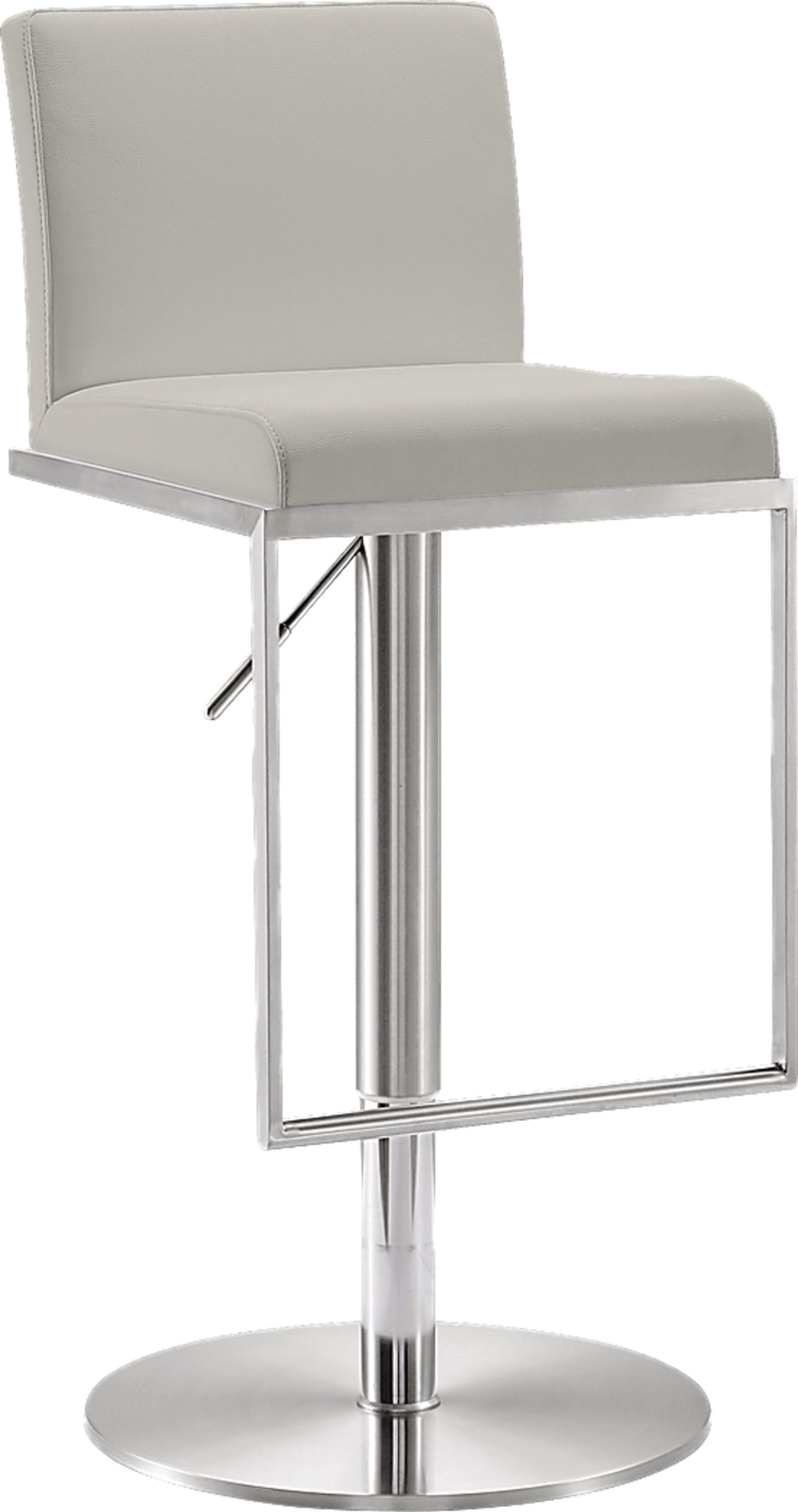 Atrani Light Gray Adjustable Swivel Barstool - Image 1