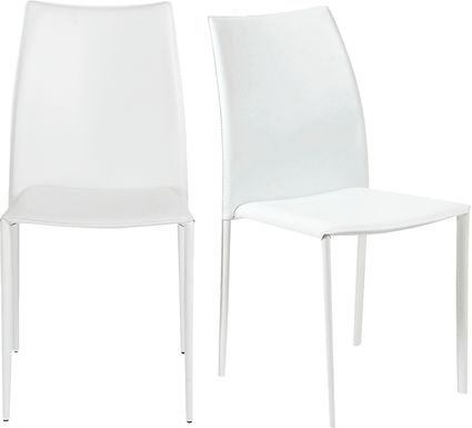 Attakapas White Dining Chair, Set of 2