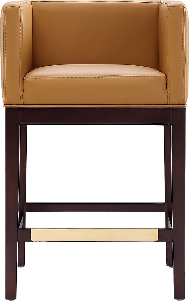 Atterbrock Camel Counter Height Stool - Thumbnail 3