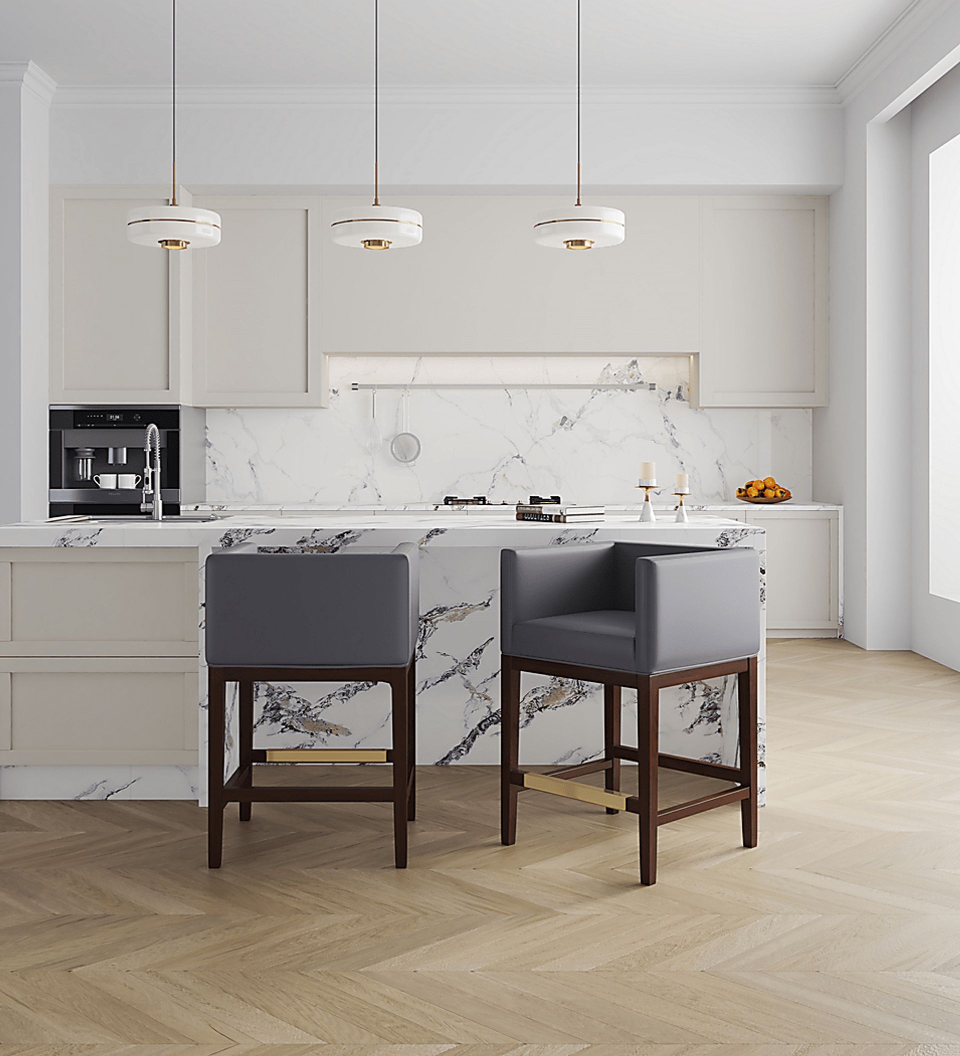 Atterbrock Gray Counter Height Stool - Image 2