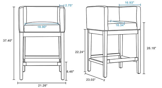 Atterbrock Gray Counter Height Stool - Thumbnail - Image 3