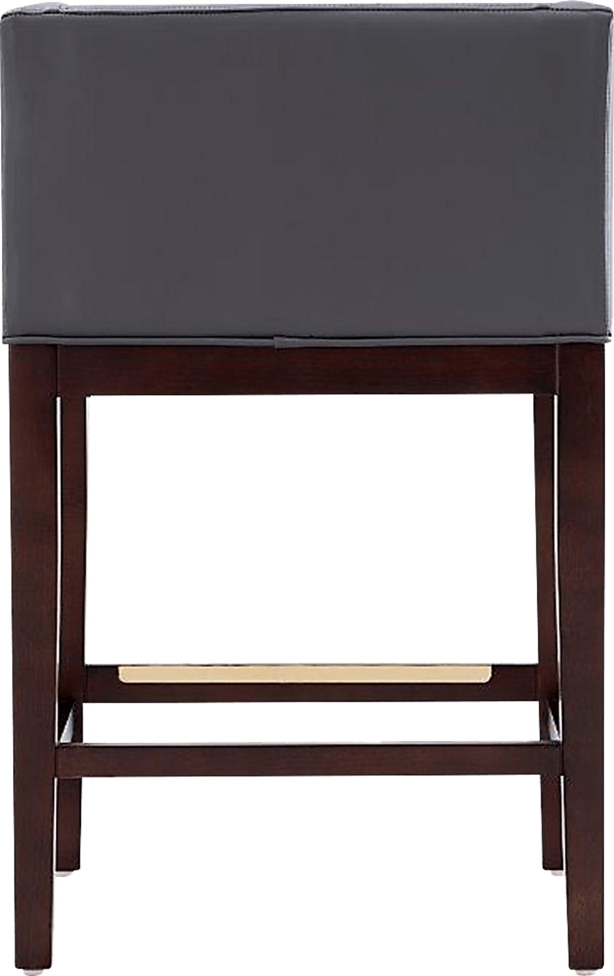 Counter Height Gray Wood-Fabric Stool - Set of 4
